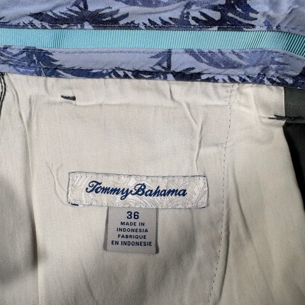 Tommy Bahama Boracay Shorts Mens 36 Green Olive Drab Flat Front Chino T815546 - Picture 9 of 11